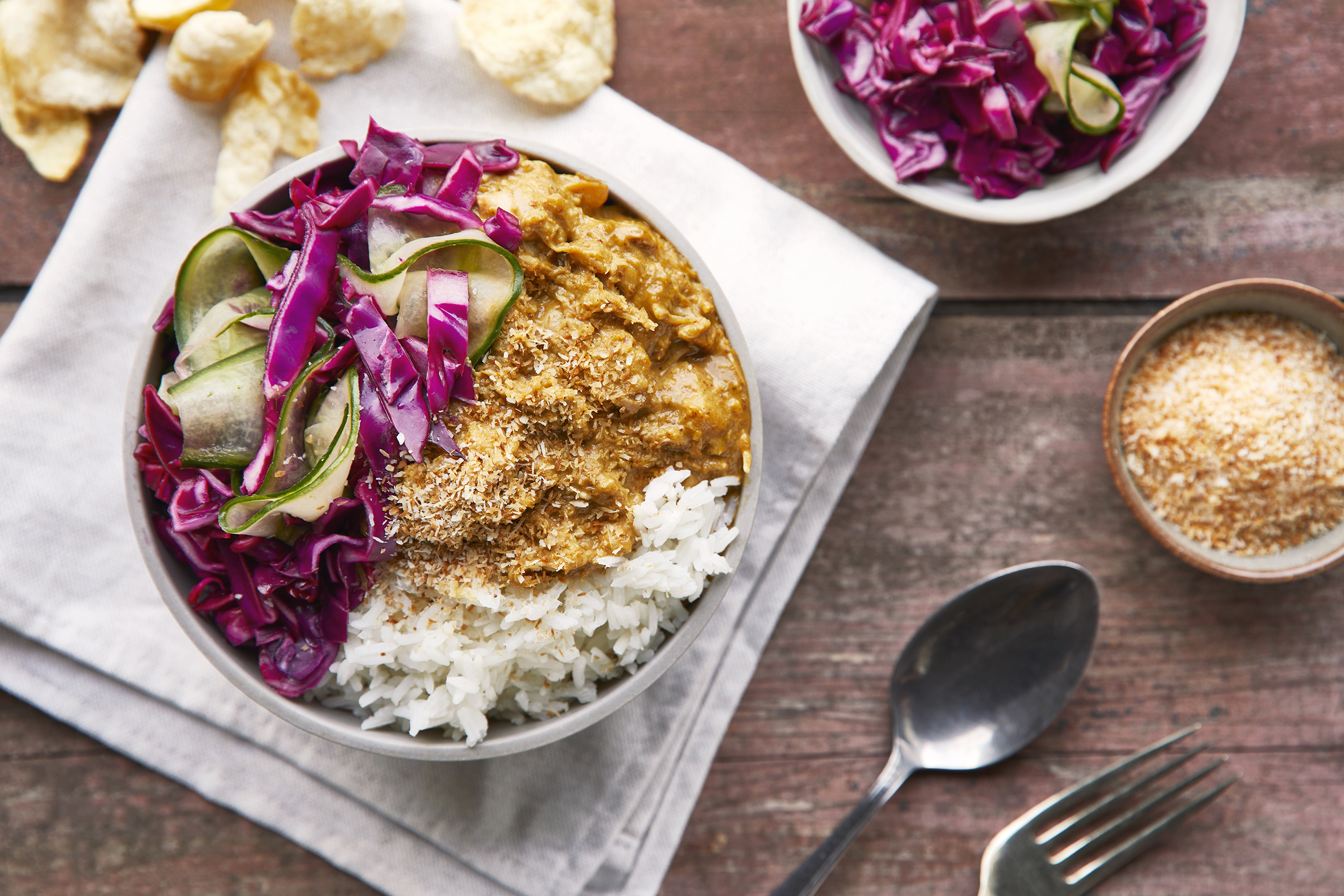 Rendang-Jackfruit rendang met atjar van rode kool